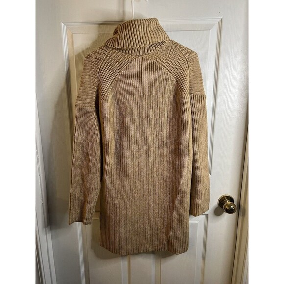 Women's Wayf Culver Turtleneck Long Sleeve Sweater Dress, Size X-Small Camel - Picture 5 of 8